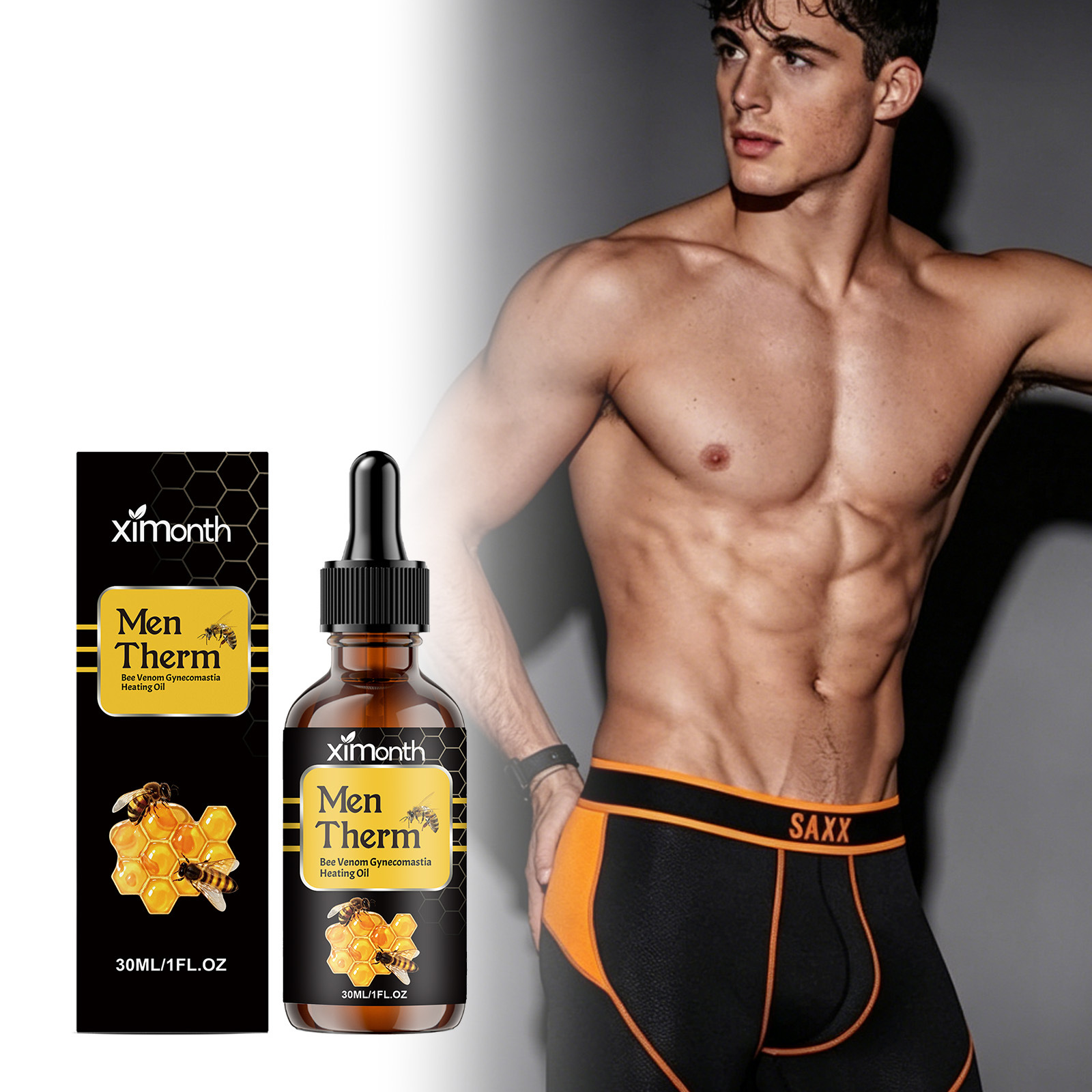 Body Oil - 30 ml borstvormend serum voor mannen,