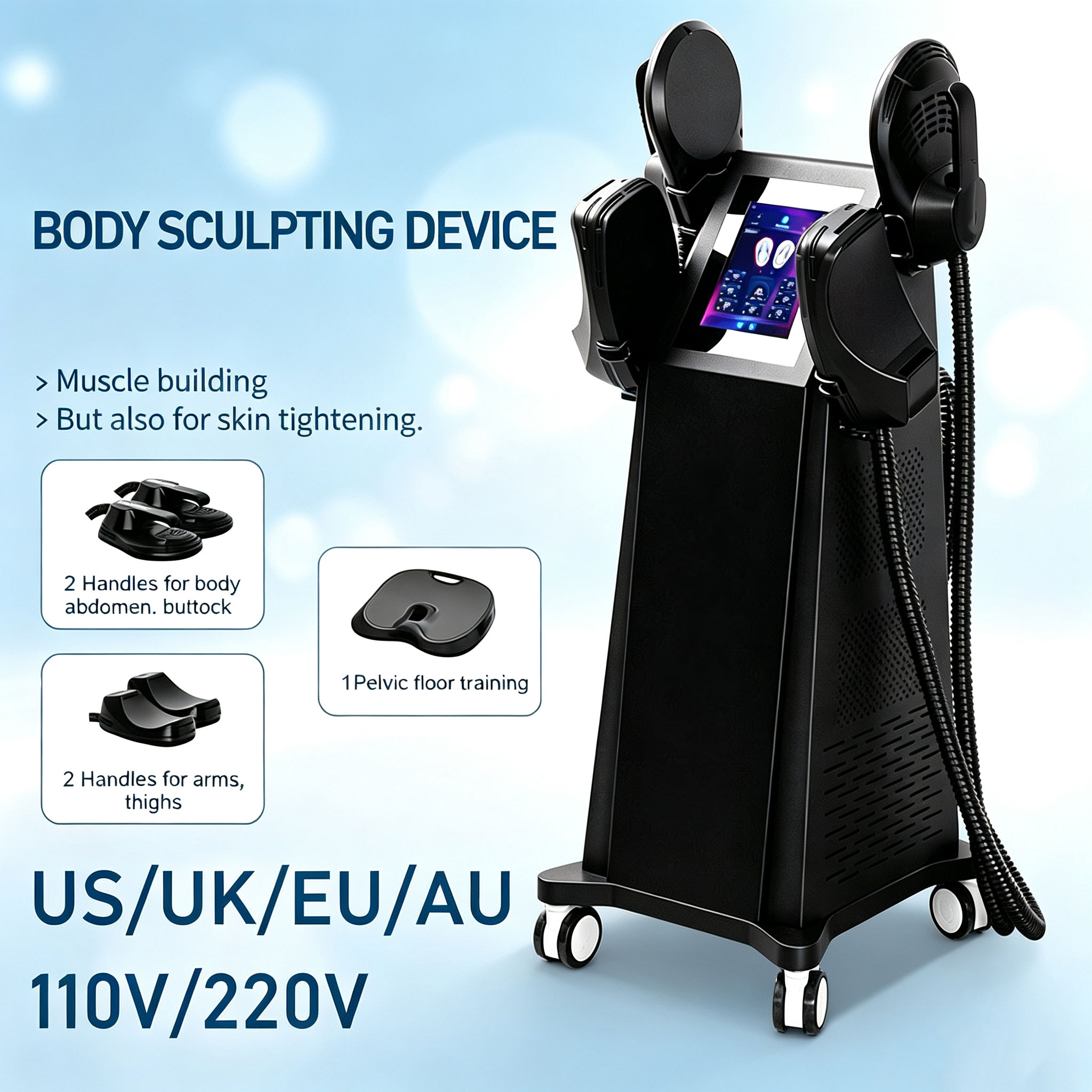 Body Brush - Body Sculpt RF-apparaat met 4 handgrepen